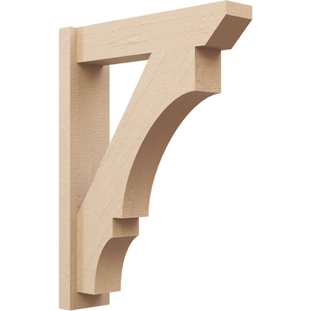 Ekena Millwork 6-in W x 24-in D x 32-in H Balboa Slat Rough Cedar Woodgrain TimberThane Outlooker, Primed Tan OUTUR060X24X32BOA24RCPR